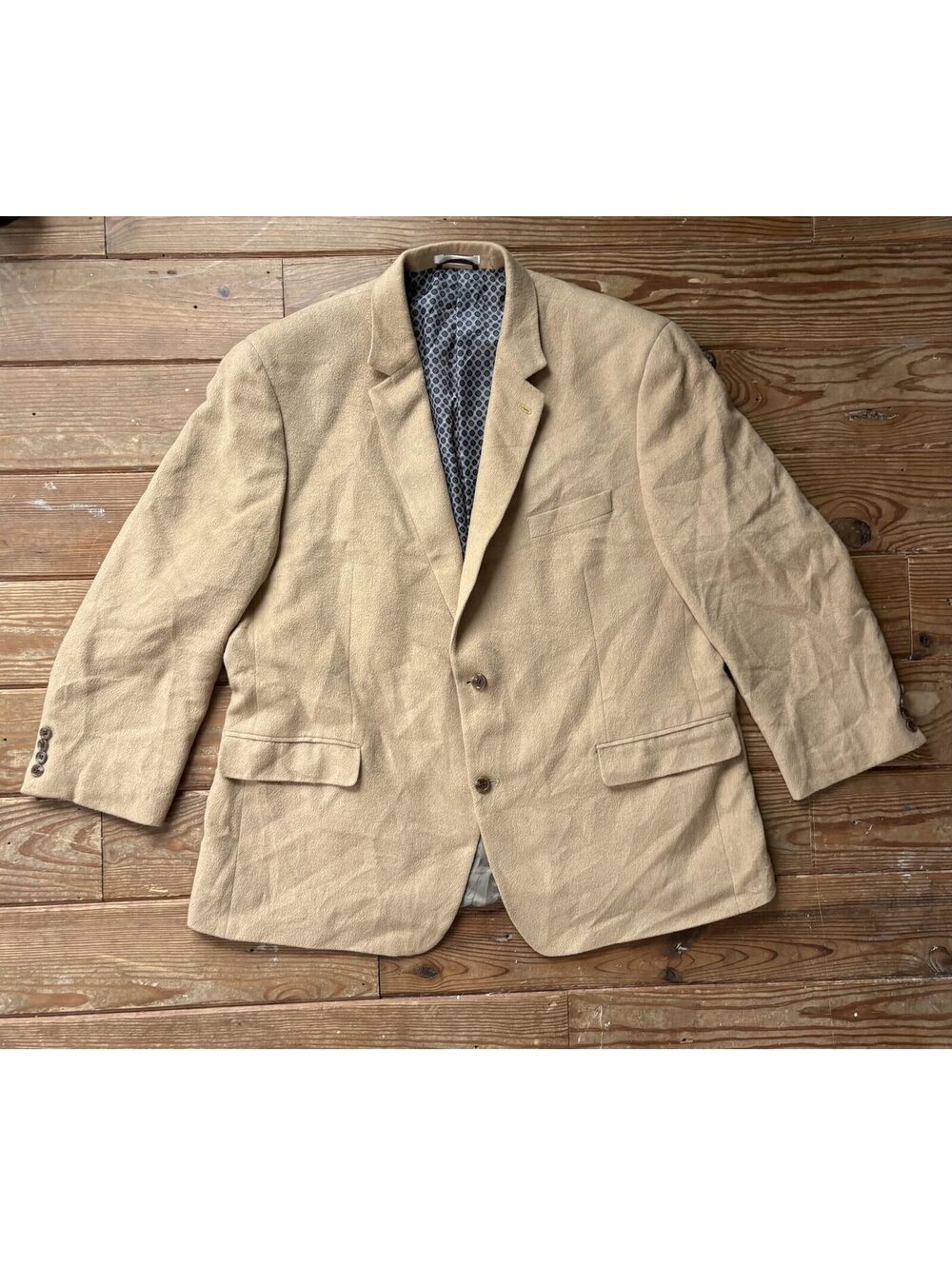 MICHAEL Michael Kors Men's 48R 100% Camel Hair Tan Blazer Sport Coat
